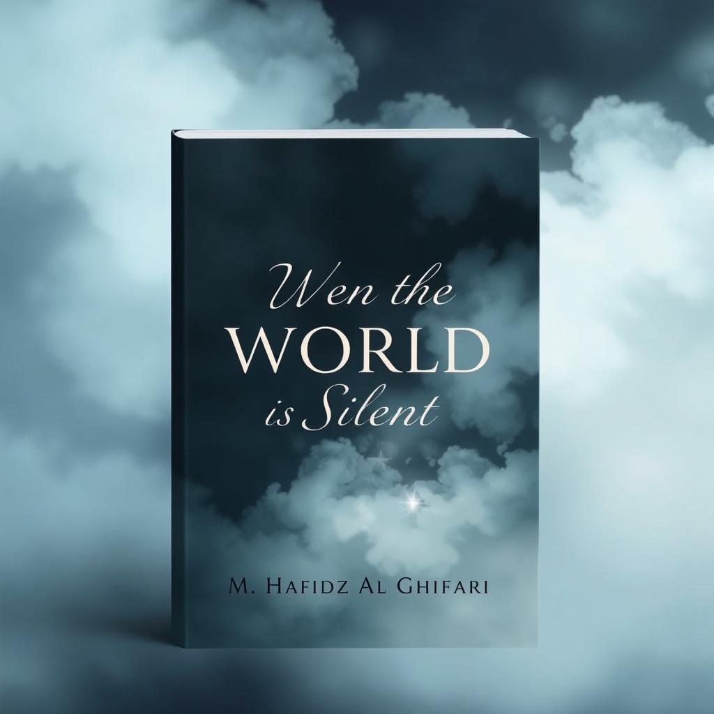 A book cover for the novel 'When the World is Silent', featuring a background that complements the theme of silence and solitude