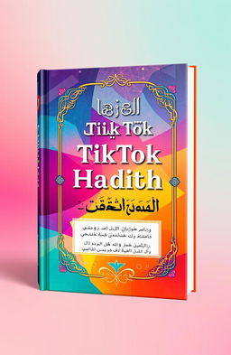 An aesthetic book cover design featuring a TikTok style visualization of a Hadith