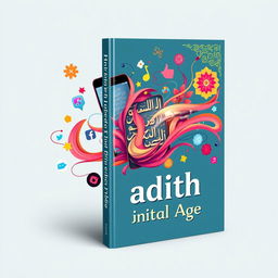 An aesthetically pleasing book cover featuring the theme "Visualization of Hadith on TikTok Social Media Content