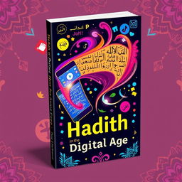 An aesthetically pleasing book cover featuring the theme "Visualization of Hadith on TikTok Social Media Content