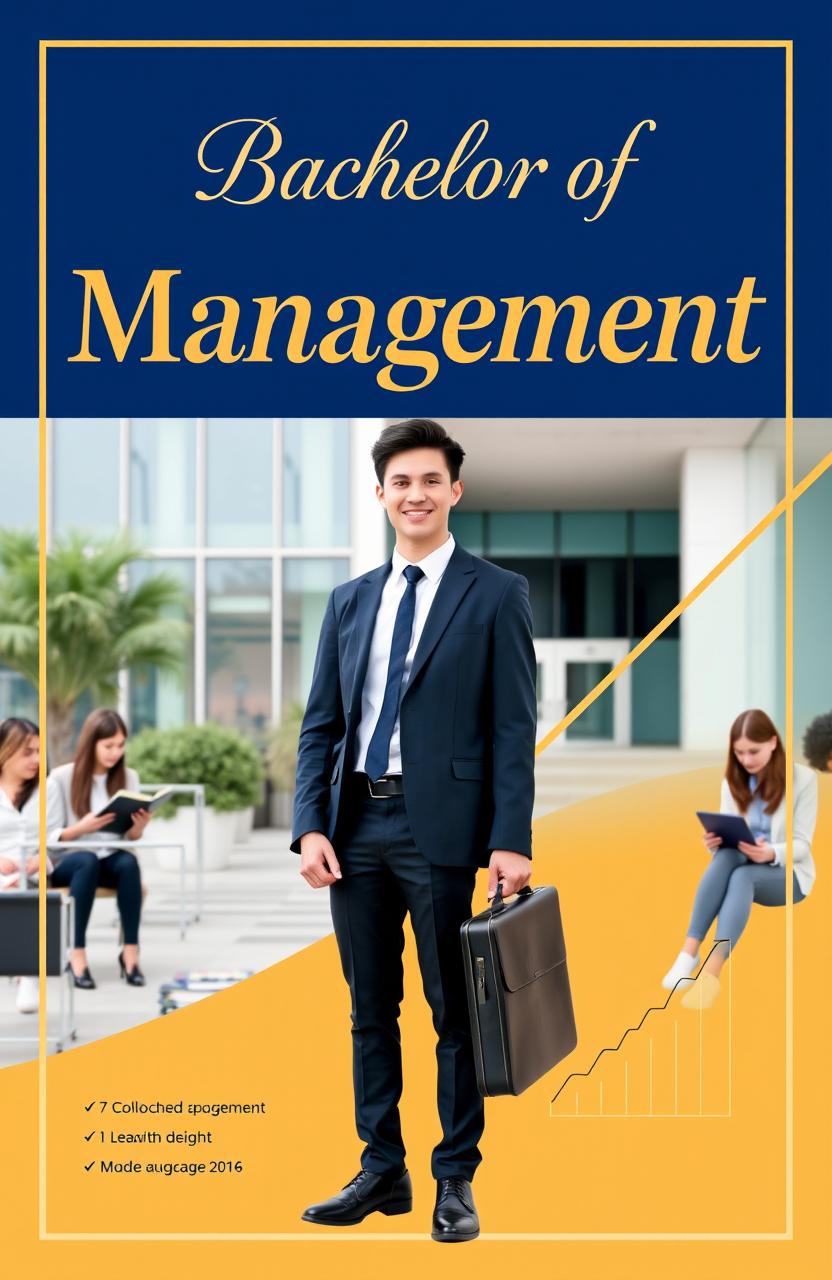 A visually striking cover design for a Management degree program