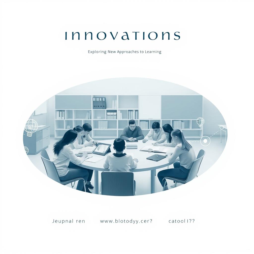 A professional and eye-catching cover design for an educational journal article
