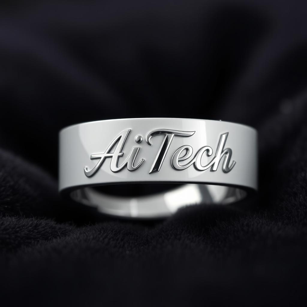 Discover Elegance: AiTech Engraved White Ring
