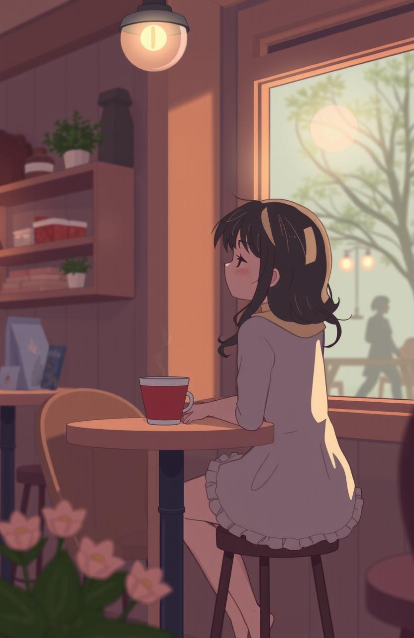 A romantic scene depicting one-sided love, focusing on a character named Prtu