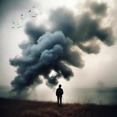 The poet described the protagonist's thoughts as airy and fleeting, like wisps of smoke.