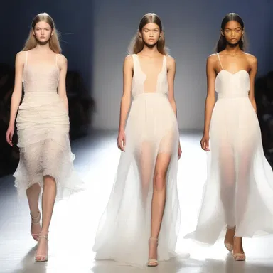 The runway show featured models wearing airy dresses that looked beautiful but were not practical for everyday wear.