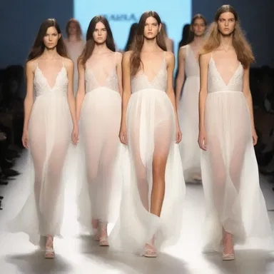 The runway show featured models wearing airy dresses that looked beautiful but were not practical for everyday wear.