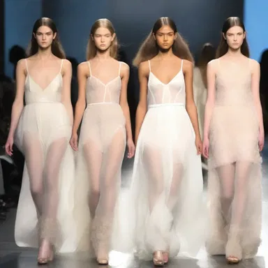 The runway show featured models wearing airy dresses that looked beautiful but were not practical for everyday wear.