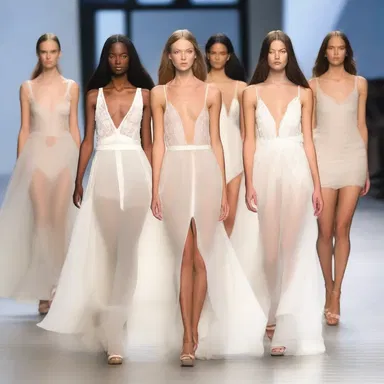 The runway show featured models wearing airy dresses that looked beautiful but were not practical for everyday wear.