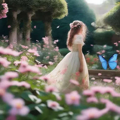 The enchanted garden in the fantasy novel was filled with magical creatures and vibrant, airy flowers that emitted a sweet fragrance.