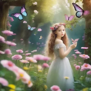 The enchanted garden in the fantasy novel was filled with magical creatures and vibrant, airy flowers that emitted a sweet fragrance.
