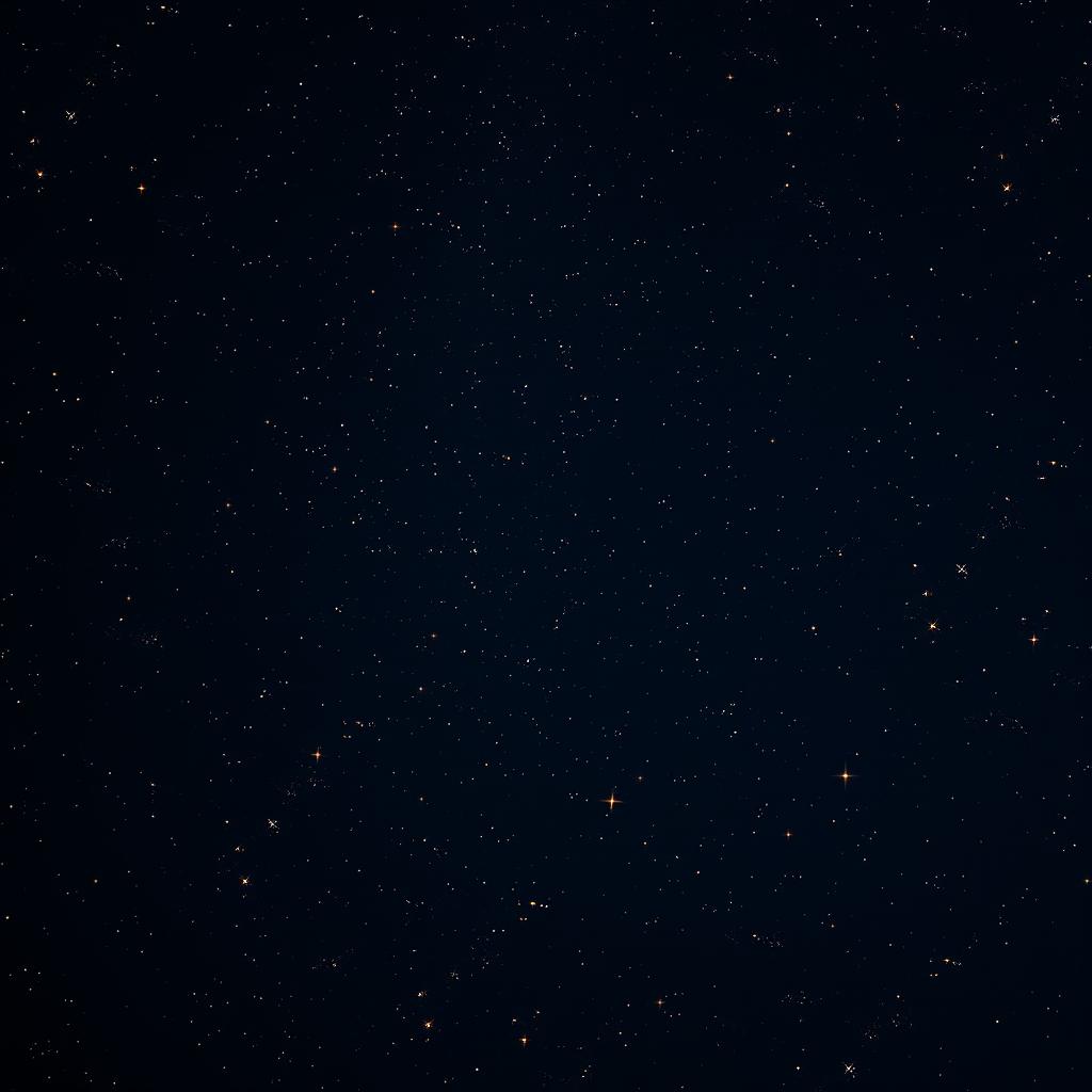 A mesmerizing night sky filled with an infinite expanse of deep, dark blue and black, showcasing countless tiny golden stars twinkling brightly across the celestial canvas