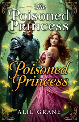 A captivating book cover for a fantasy novel titled 'The Poisoned Princess'