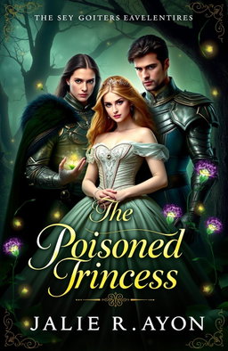 A captivating book cover for a fantasy novel titled 'The Poisoned Princess'