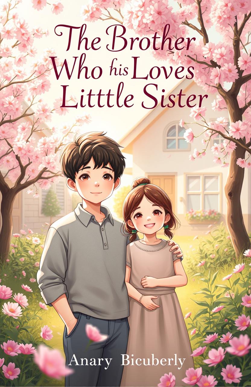 A captivating book cover for a novel titled 'The Brother Who Loves His Little Sister'