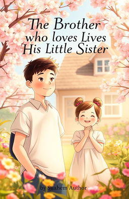 A captivating book cover for a novel titled 'The Brother Who Loves His Little Sister'
