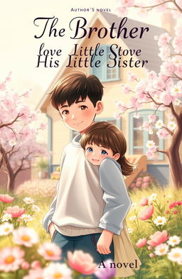 A captivating book cover for a novel titled 'The Brother Who Loves His Little Sister'