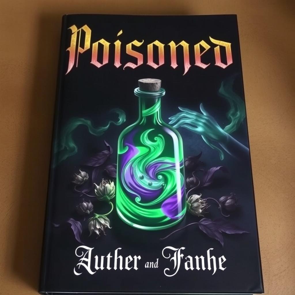 A mysterious and intriguing book cover featuring a dark, atmospheric design centered around the theme of poisoning