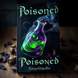 A mysterious and intriguing book cover featuring a dark, atmospheric design centered around the theme of poisoning