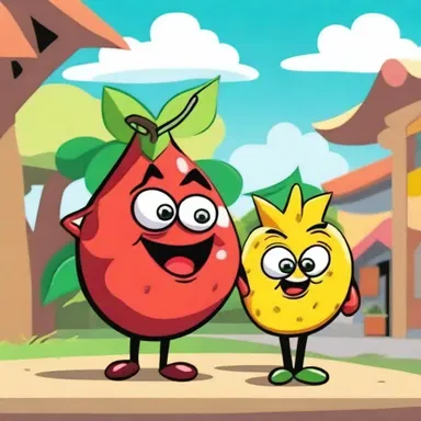In the cartoon episode, the characters encounter a mischievous akee fruit that comes to life and causes chaos in their town.