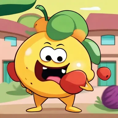In the cartoon episode, the characters encounter a mischievous akee fruit that comes to life and causes chaos in their town.