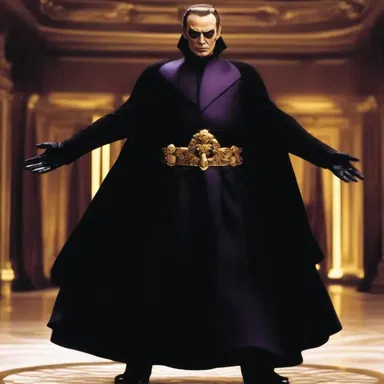The villain in the movie was often seen standing akimbo, portraying his arrogance and dominance.