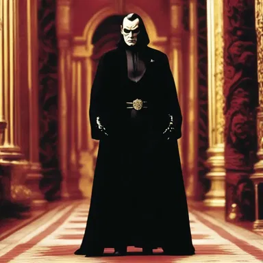The villain in the movie was often seen standing akimbo, portraying his arrogance and dominance.