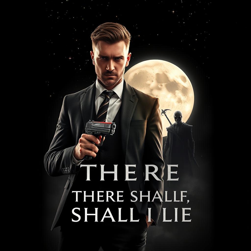 A striking book cover design for 'There Shall I Lie'