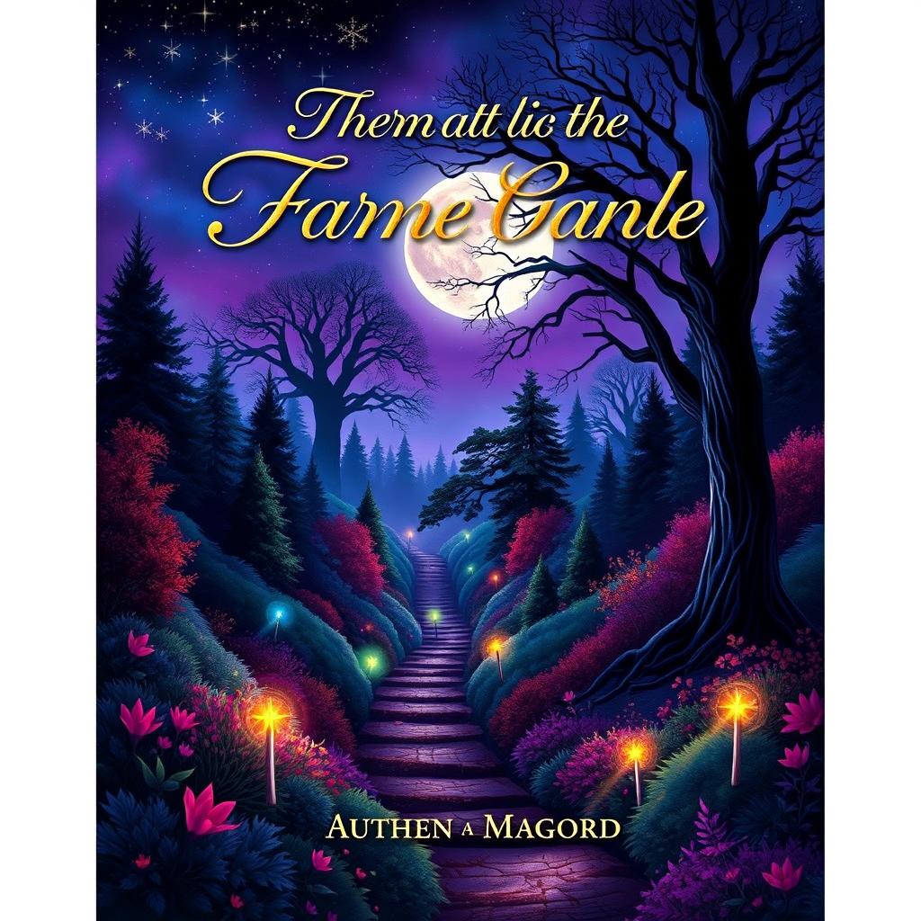 A visually striking eBook cover featuring a mystical forest scene at twilight