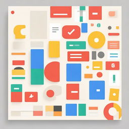 A 30x45 design inspired by the aesthetics of Google Plus (Gplus), showcasing its color palette and layout elements.