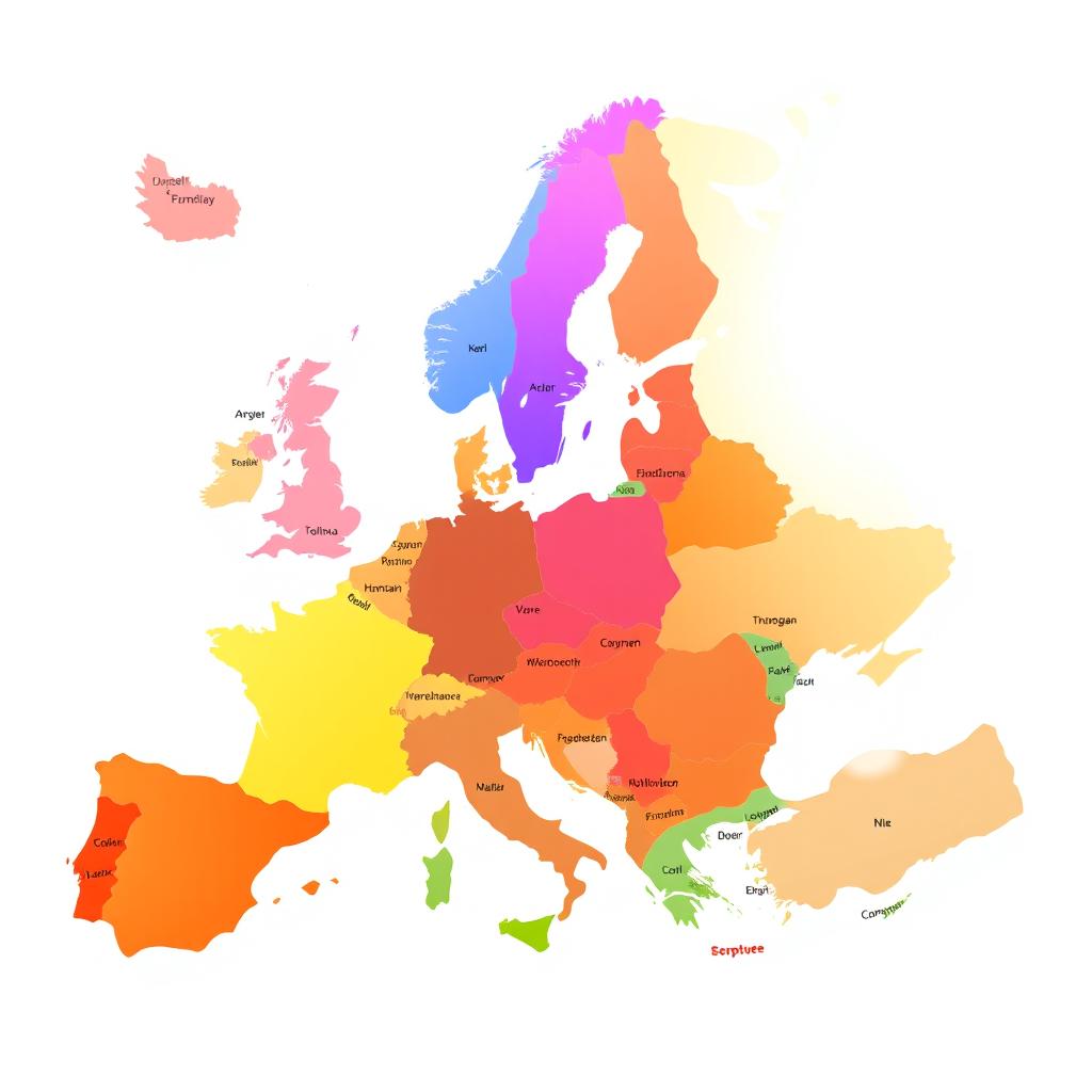 Explore Europe: A Colorful Map Adventure