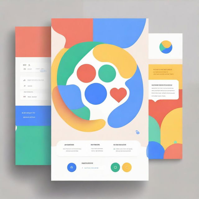 A 30x45 design inspired by the aesthetics of Google Plus (Gplus), showcasing its color palette and layout elements.