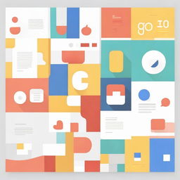 A 30x45 design inspired by the aesthetics of Google Plus (Gplus), showcasing its color palette and layout elements.