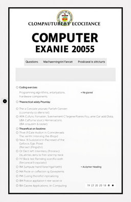 A computer science practical exam paper designed for the year 2025 for 12th grade students, specifically tailored for IBA College Nausharo Feroze, Sindh, Pakistan