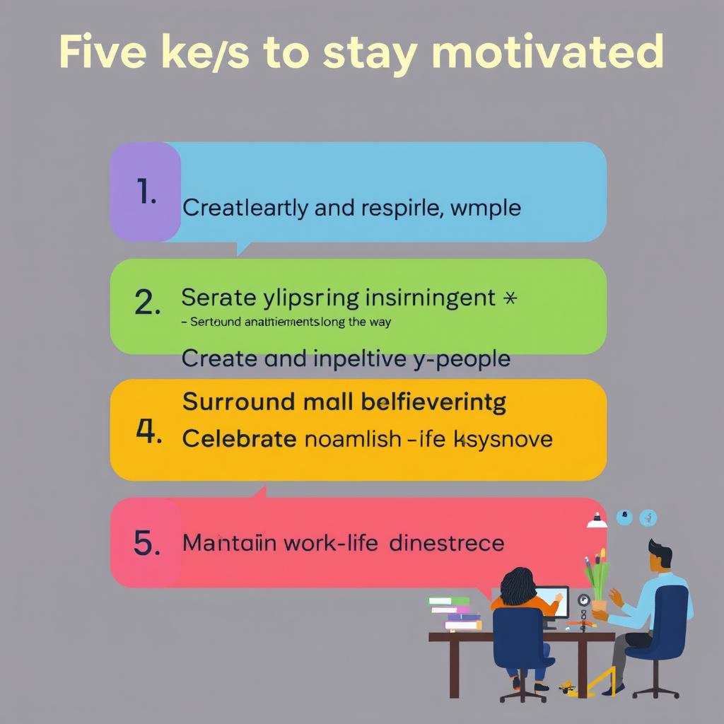 Five keys to stay motivated: 1
