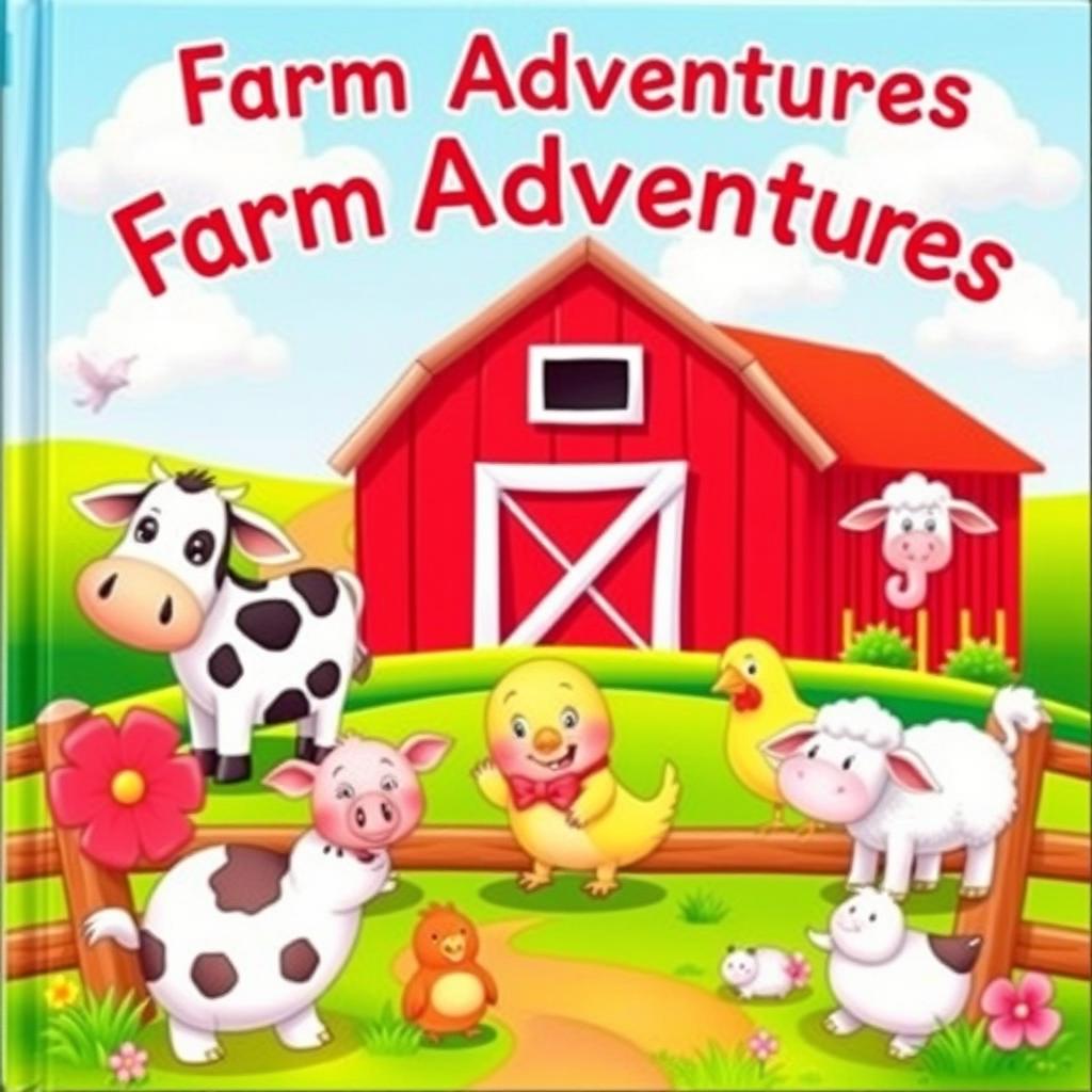 Adorable Farm Adventures: A Colorful Children's Book Cover