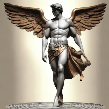 In Greek mythology, the god Hermes is often depicted as aliform, with feathered alar appendages on his sandals.