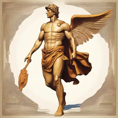 In Greek mythology, the god Hermes is often depicted as aliform, with feathered alar appendages on his sandals.