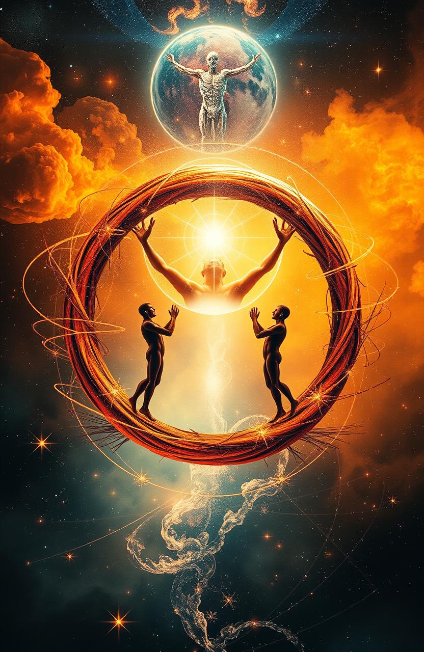 An abstract representation of the concept of 'Thimothism', symbolizing 'The Doctrine of Humans'