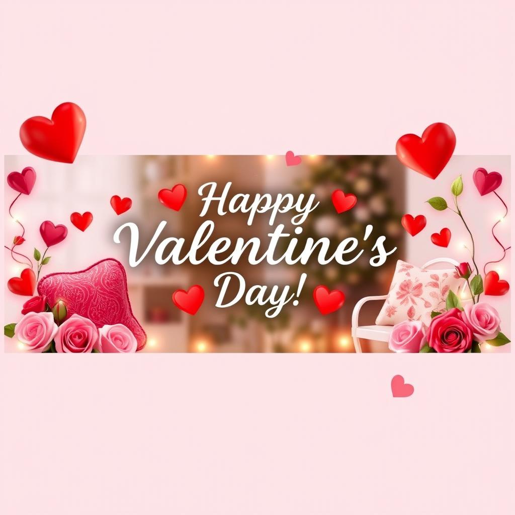 A beautifully designed Valentine's Day banner for the website 4homeandgarden