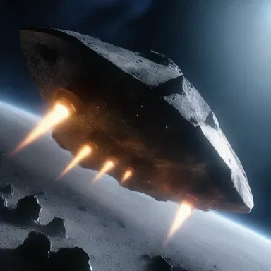 In the science fiction movie, the spaceship's alarum blared to warn the crew of an approaching asteroid.
