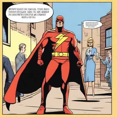 In the comic book, the superhero's alarum went off, alerting him to a nearby crime in progress.
