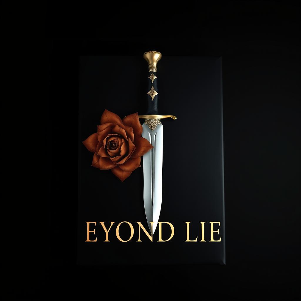 A stunning book cover design for 'Beyond Lies', set against a deep black background to evoke mystery and allure