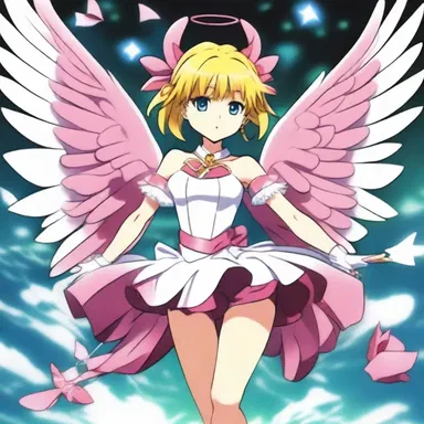 The magical girl in the anime series had alary wings that allowed her to fly.