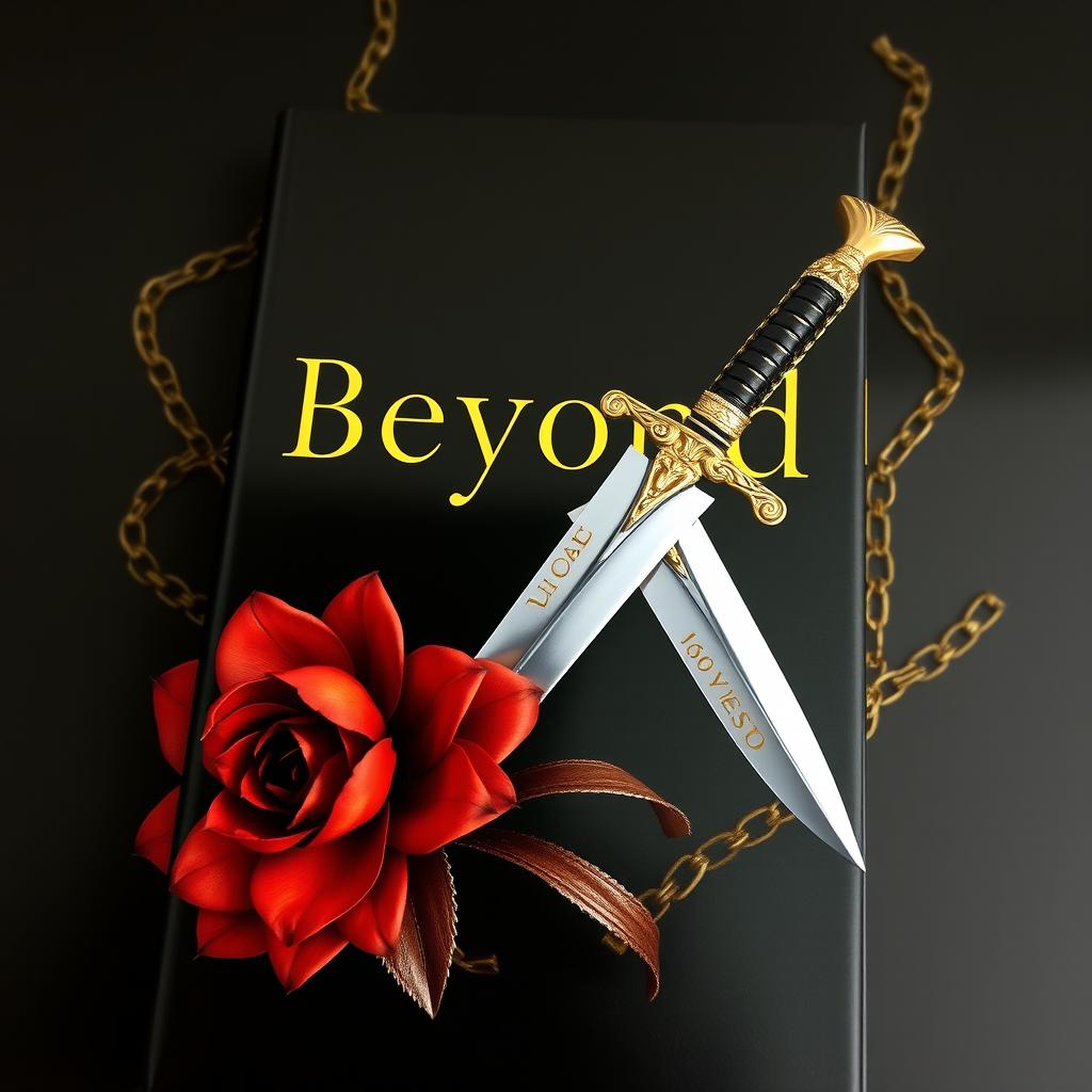 A visually captivating book cover with a deep black background that creates a sense of mystery