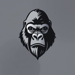 A creative vector design that seamlessly blends the letter 'S' with the silhouette of a silverback gorilla face, capturing the essence of both elements