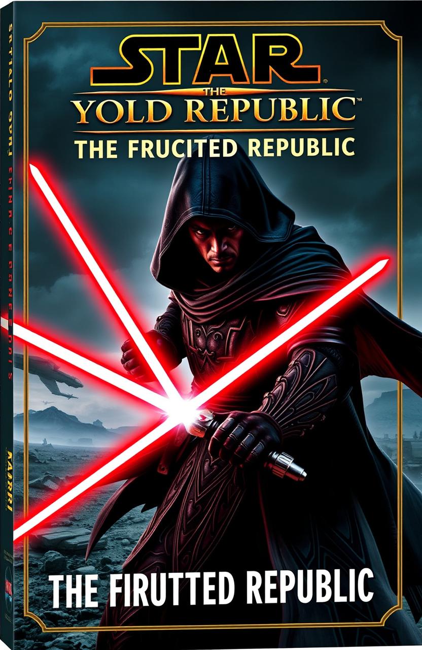 A dynamic and striking book cover for 'Star Wars: The Old Republic - The Fractured Republic'