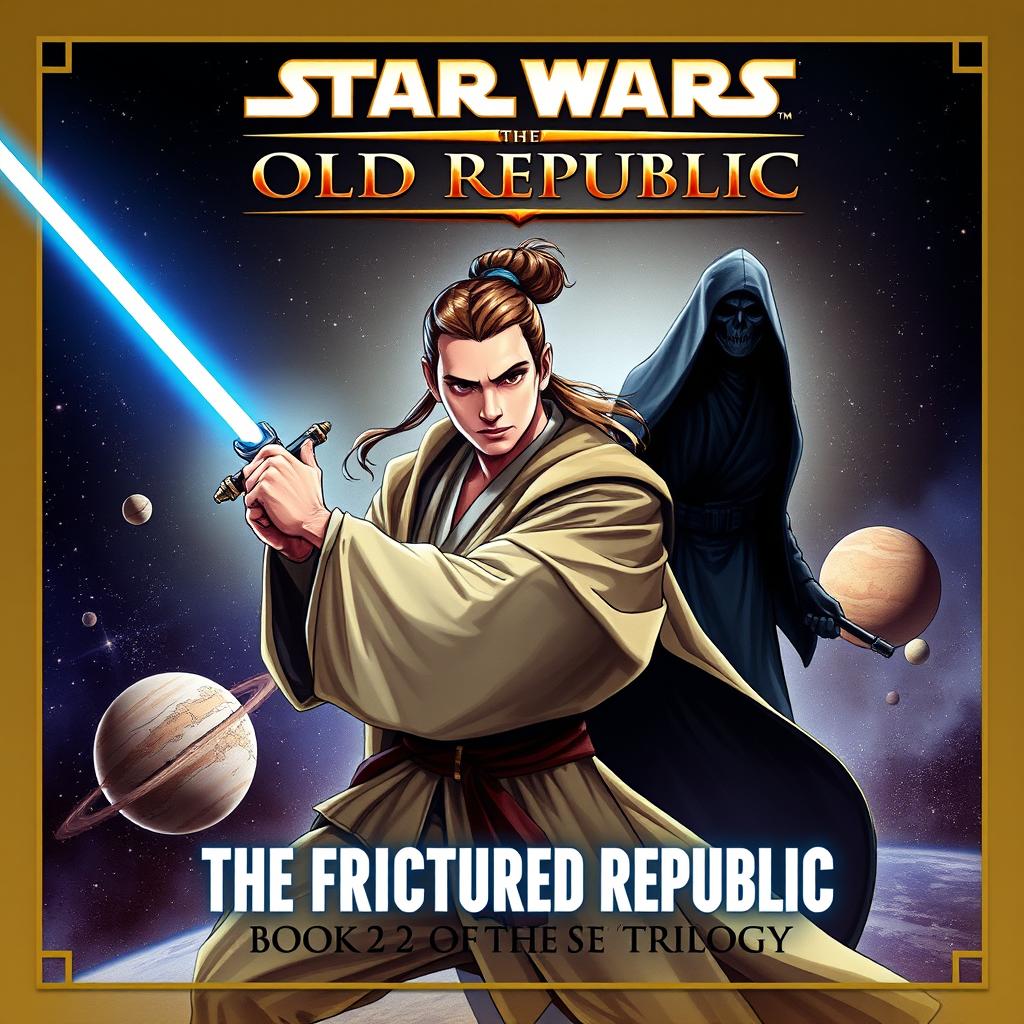An engaging book cover for 'Star Wars: The Old Republic - The Fractured Republic (Book 2 of the Seoth Trilogy)'
