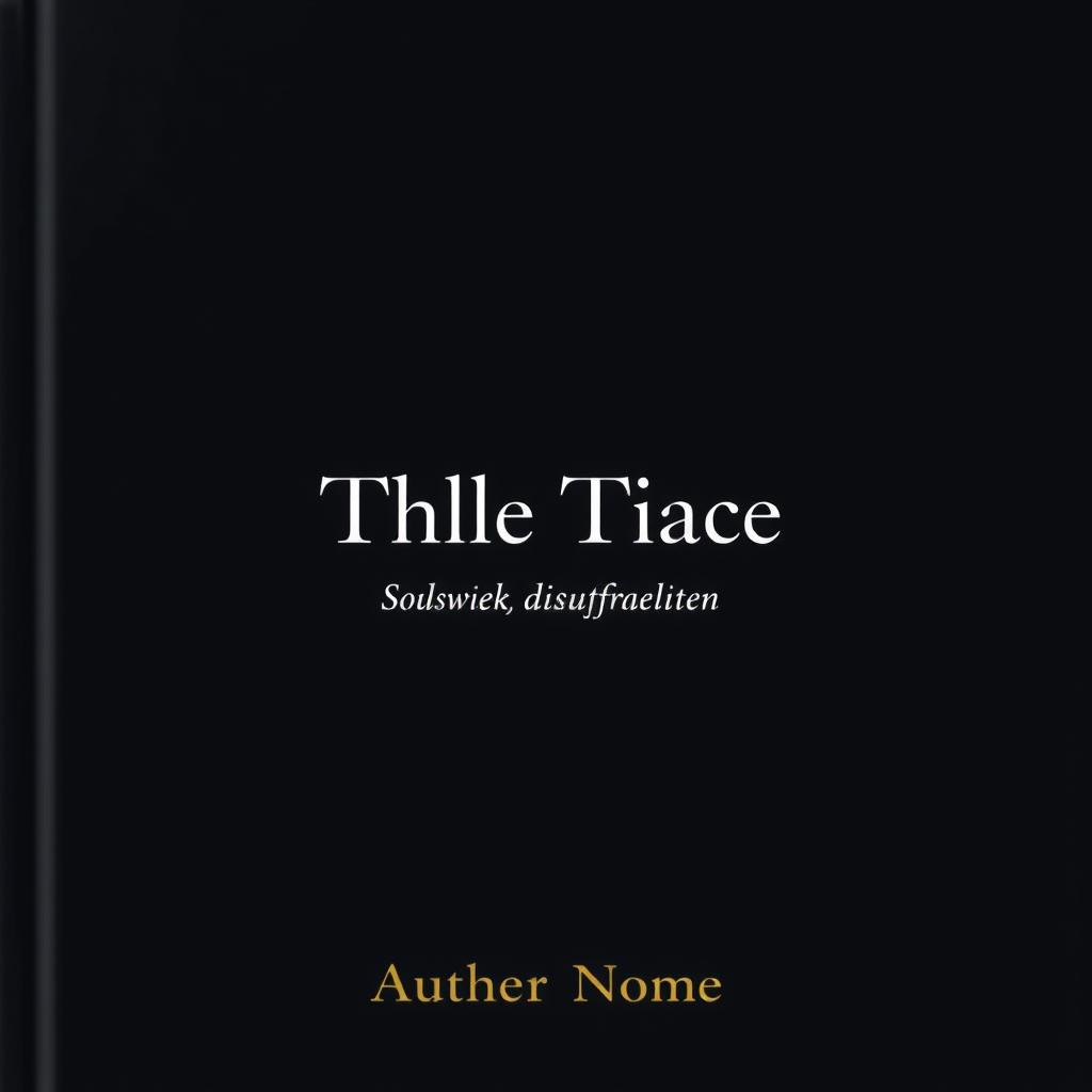 A sophisticated book cover design featuring a sleek, dark background with a subtle texture