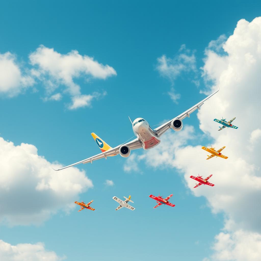 Sky High Adventures: Playful Airplane Journey